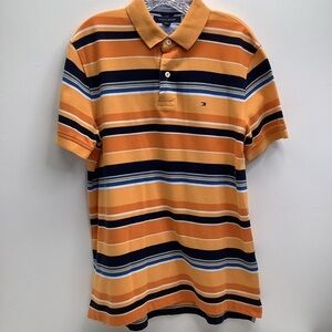 Tommy Hilfiger Striped Mens Polo Size Medium (Preowned)